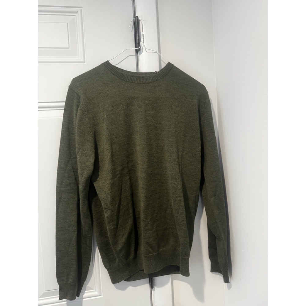 Stenstroms Dark Green‎ Merino Wool Sweater Men's Sz L NWT Pullover
